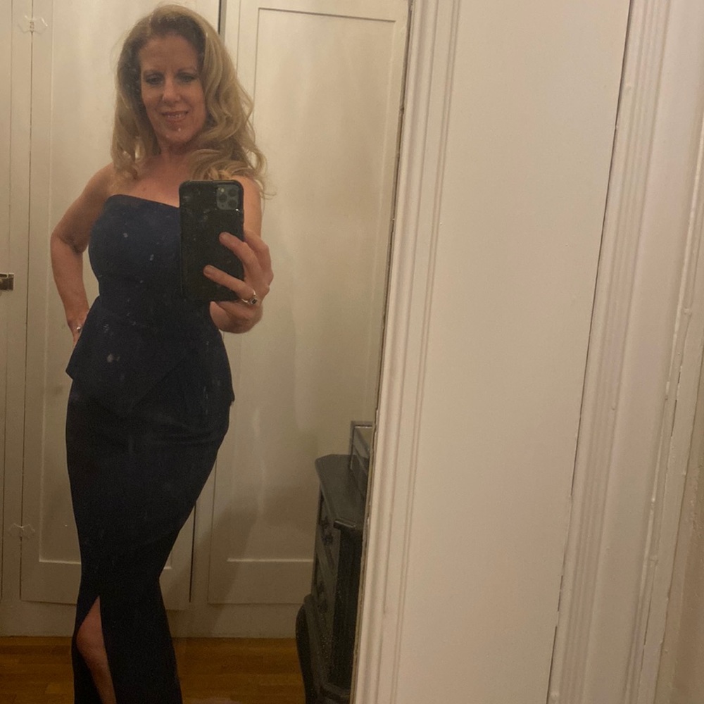 Laundry strapless evening gown